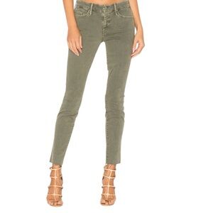 MOTHER The Looker 1411-690 Army Green Ankle Fray High Rise Jeans 26      
Z
